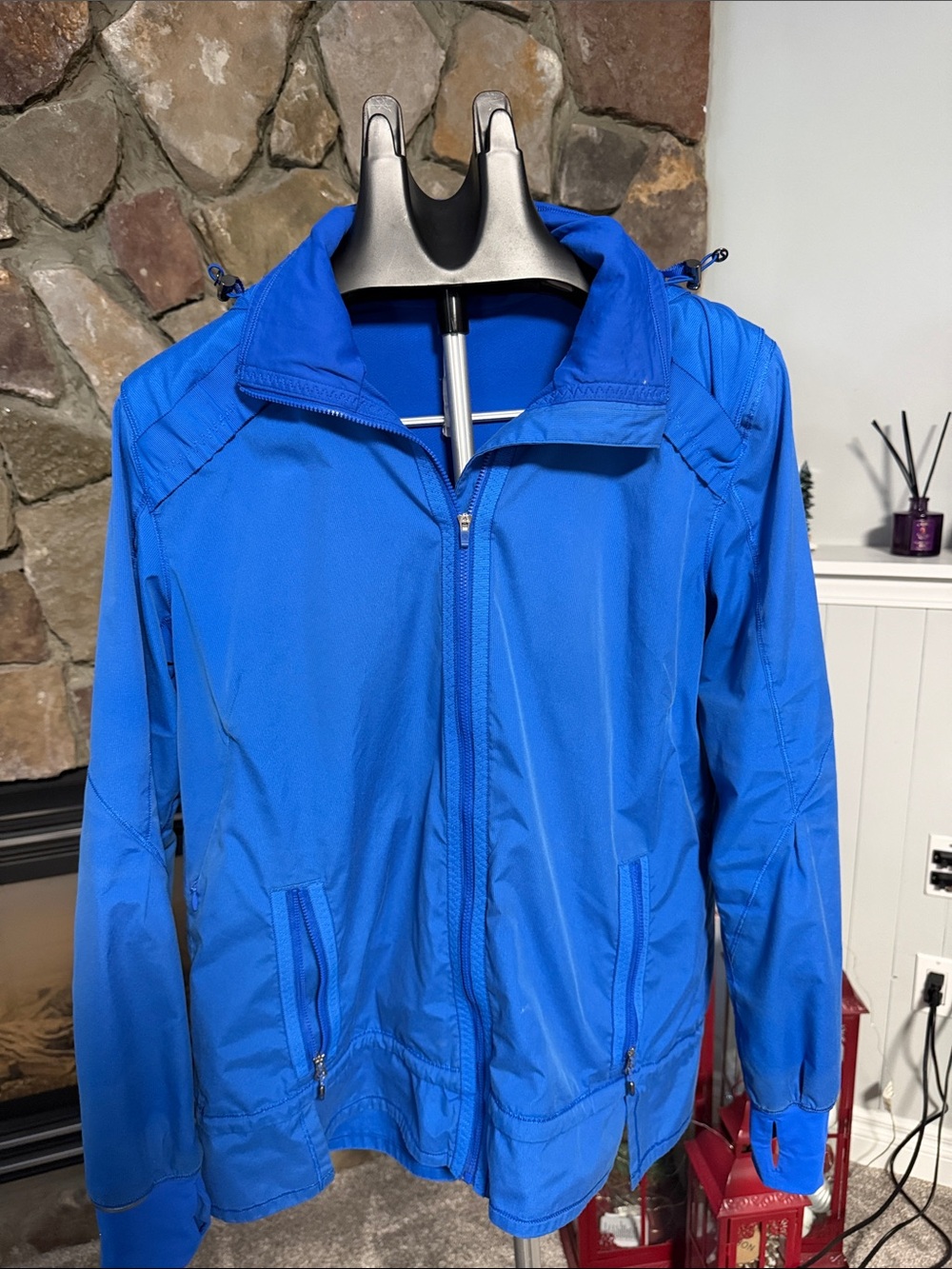 lululemon athletica Royal Blue Zip-Up Lightweight Jacket with detachable hood